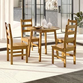 Conjunto Sala de Jantar com 4 Cadeiras Cork Espresso Móveis Nogueira