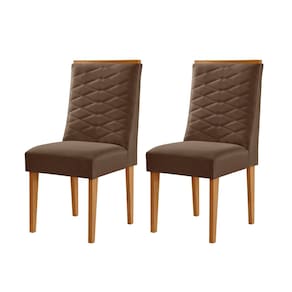 Conjunto de Cadeiras para Sala de Jantar Marrom / Naturalle