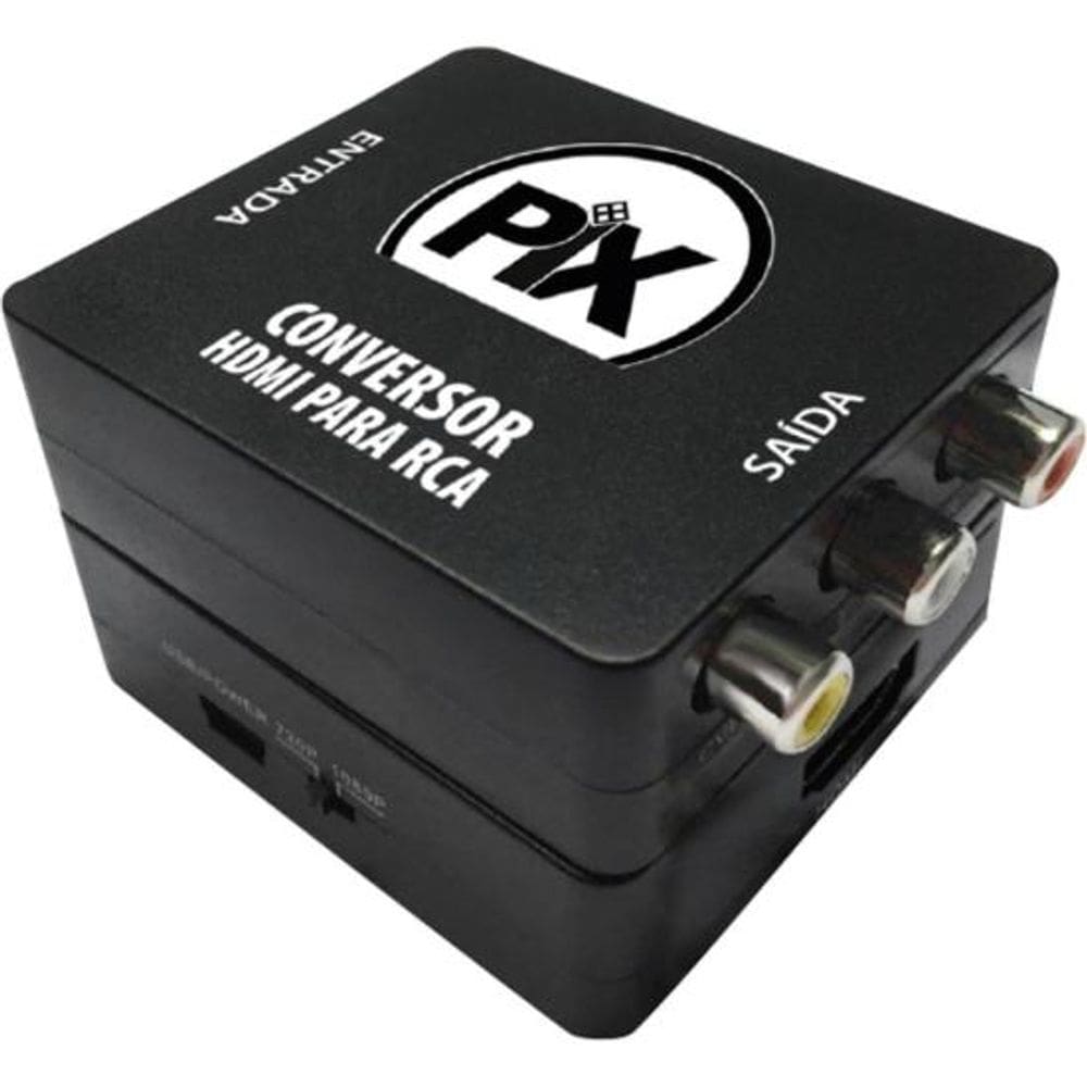 Conversor HDMI Para RCA Preto Pix 1un