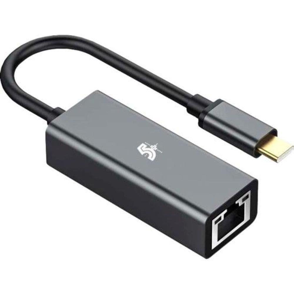 Conversor USB C Para LAN RJ45 Adaptador 5+