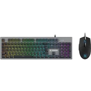Kit Teclado e Mouse Gamer Fortrek Ranger RGB Grafite
