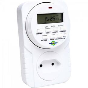 Timer Digital Bivolt 24h BRASFORT 8 Programações