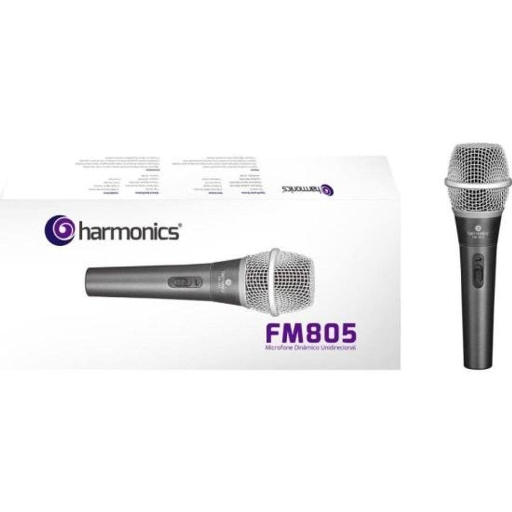 Microfone Harmonics FM-805 Dinâmico Profissional
