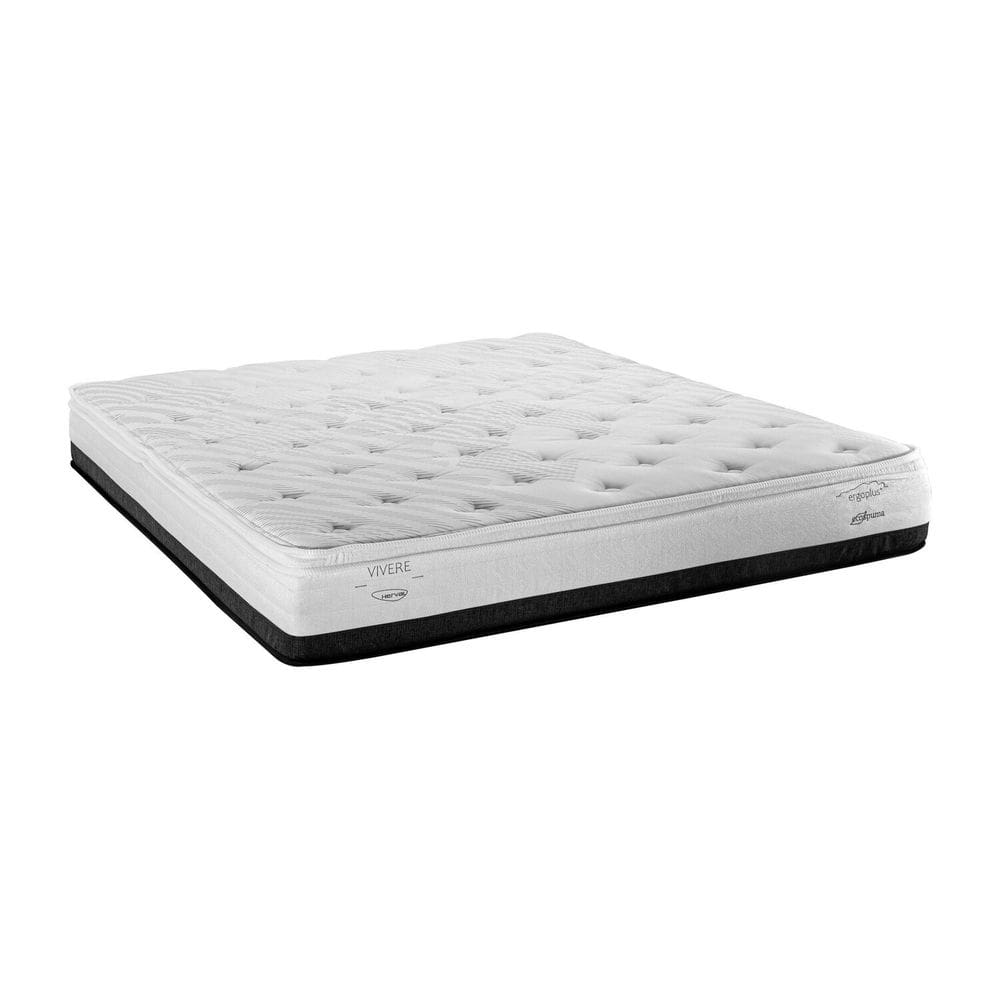 Colchão Queen Espuma Lima 158cm Herval Branco/Preto