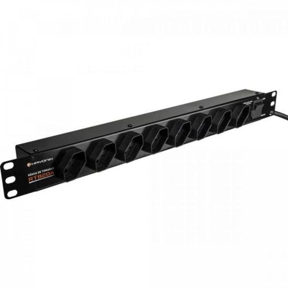Régua de Tomadas Hayonik RT820A 8 Tomadas 20A Preto