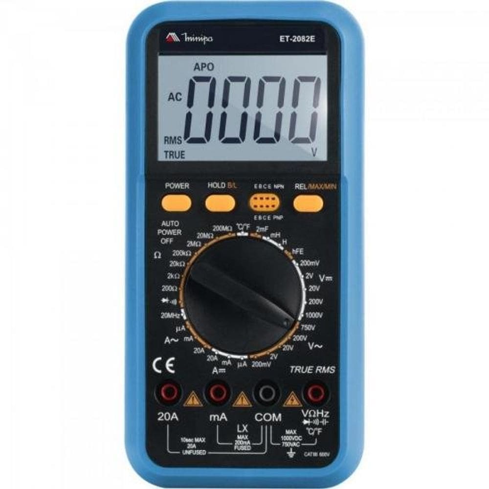 Multímetro Digital Minipa ET2082E Azul 600V