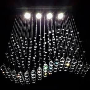Lustre Para Sala, Cozinha, Sala De Jantar Cristal Base 18x70