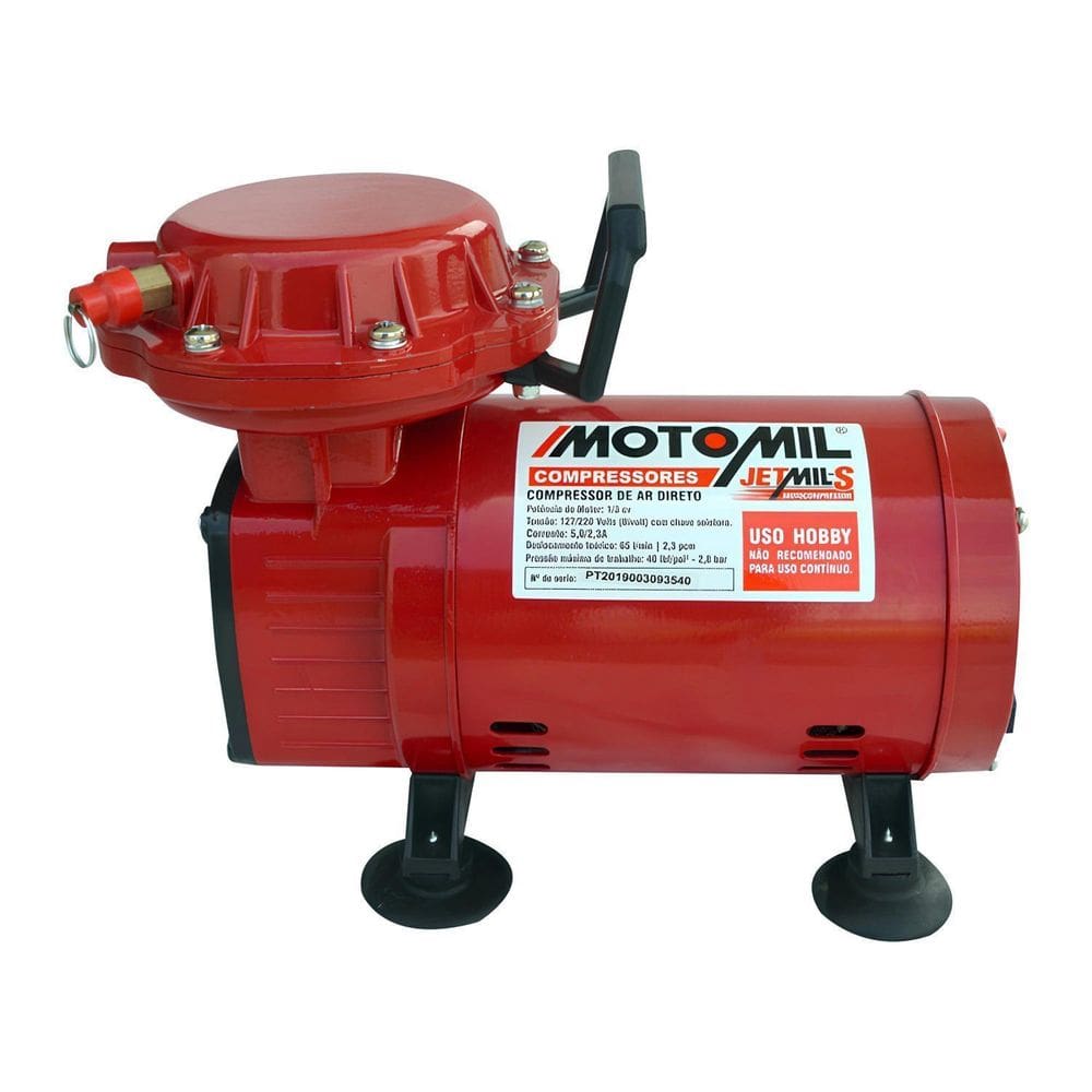 Motocompressor Ar direto 2,3 Pés 1/3HP Bivolt JETMIL-S Motomil