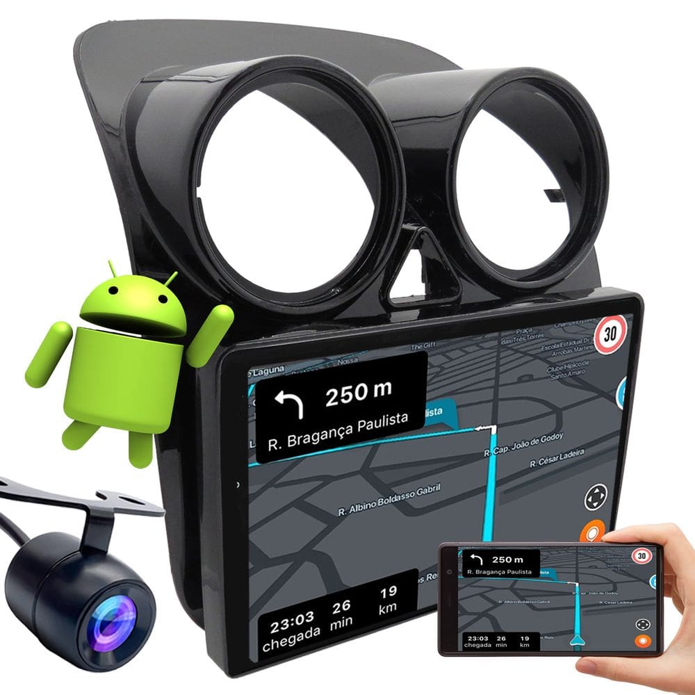 Multimídia 9`` Polegadas Android Palio 12/17 Grand Siena 20/22 + Câmera de Ré