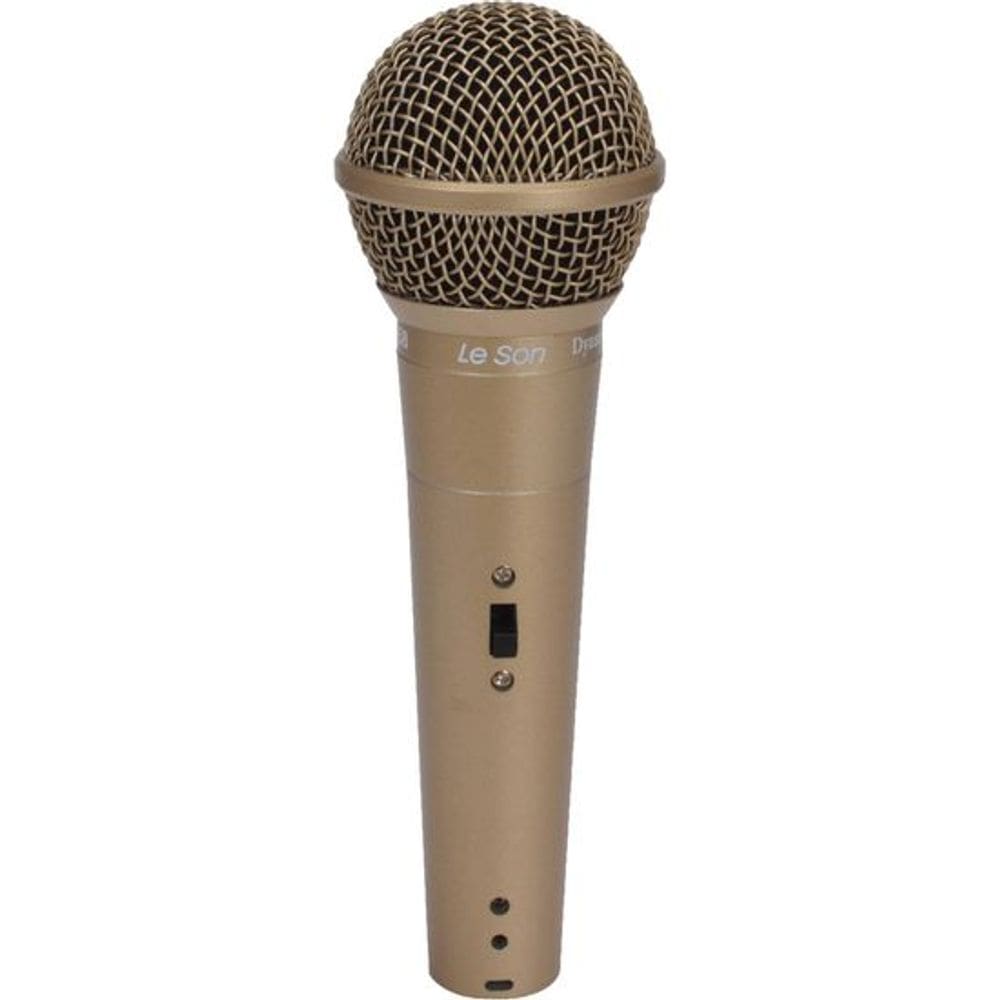 Microfone Leson LS58 Dinâmico Champanhe 5m