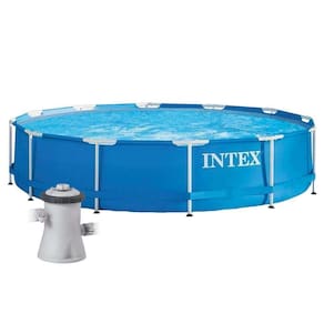 Piscina Estrutural 4.485l Azul Bomba Filtrante 220v Intex