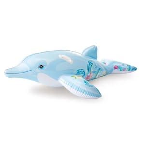 Bote Boia Inflável Golfinho Com Alça Piscina Intex 58535