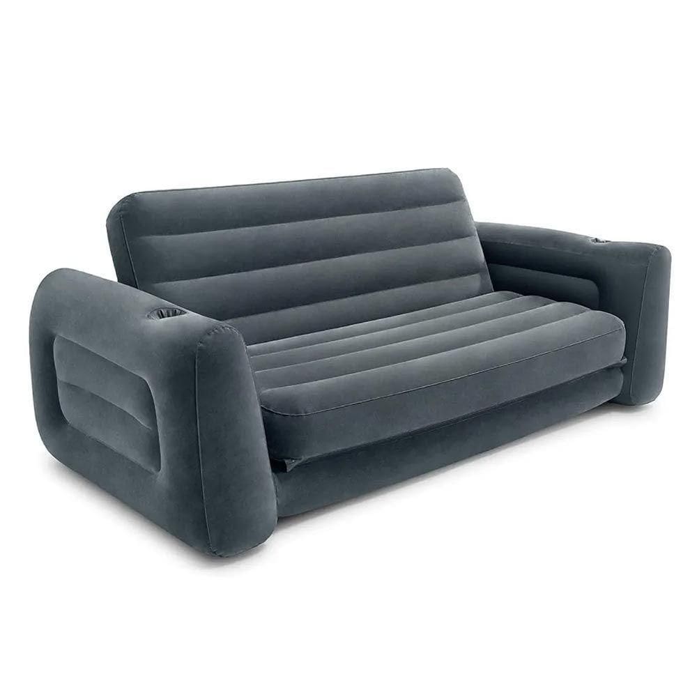 Sofá Cama Inflável Intex 200kg Cama Casal Duplo 2 Em 1 - Intex