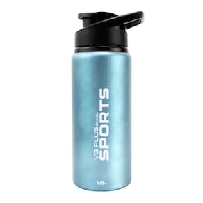 Garrafa Squeeze Alumínio Brilhante Com Trava 750ml Academia Vg+ Verde