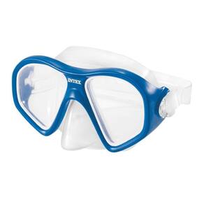 Máscara De Mergulho Policarbonato Reef Rider Azul Piscina Mar - Intex