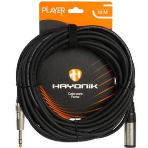 Cabo Extensor P10 (F) x P10 (M) 10m Preto Hayonik
