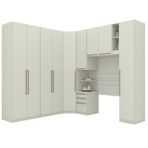 Quarto Solteiro Modulado 9 Portas Seletto Areia Henn