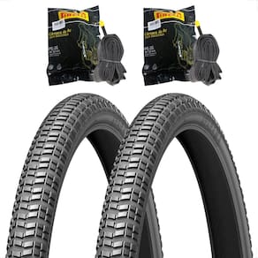 Par Pneu Levorin Atacama Aro 26 x 1.95 + Par Camara de ar Pirelli bico grosso Bicicleta Bike Mtb Dh