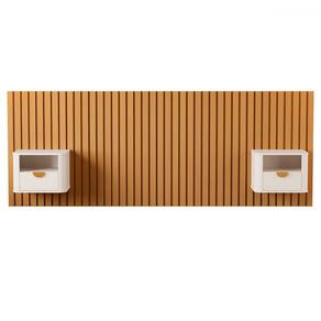 Cabeceira Queen Buriti 2 Gaveta Ripado Off White - Jb Bechara