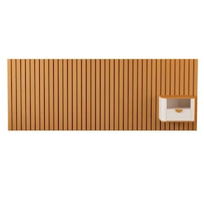 Cabeceira King Buriti 1 Gaveta Ripado Off White/Natural - Jb Bechara