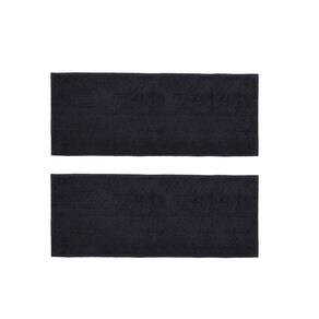 Tapete Preto Passadeira Retangular Antiderrapante 180cm 2un