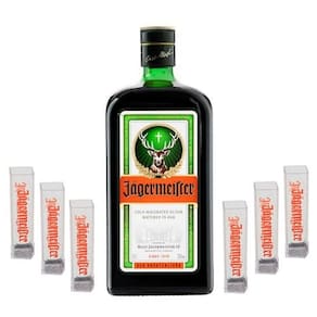 Kit Jagermeister 700Ml + 6 Copos Tubo De Acrilico