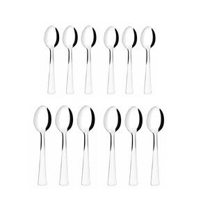 Colher de Cafe e Cha Jogo Colheres Inox Restaurante Kit Toronto