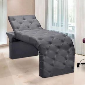 Maca Estofada Estética Cílios Regulável Spa Suede Maitê Cinza