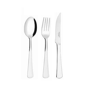 Faca, Garfo e Colher Talheres de Mesa Inox Toronto 3un