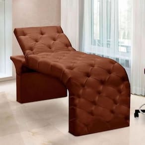 Maca Estofada Estética Cílios Regulável Spa Veludo Maitê Terracota