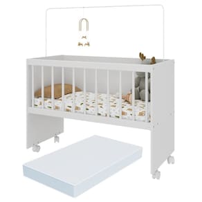 Mini Berço Moisés Com Colchão Incluso Rodízios Multimóveis