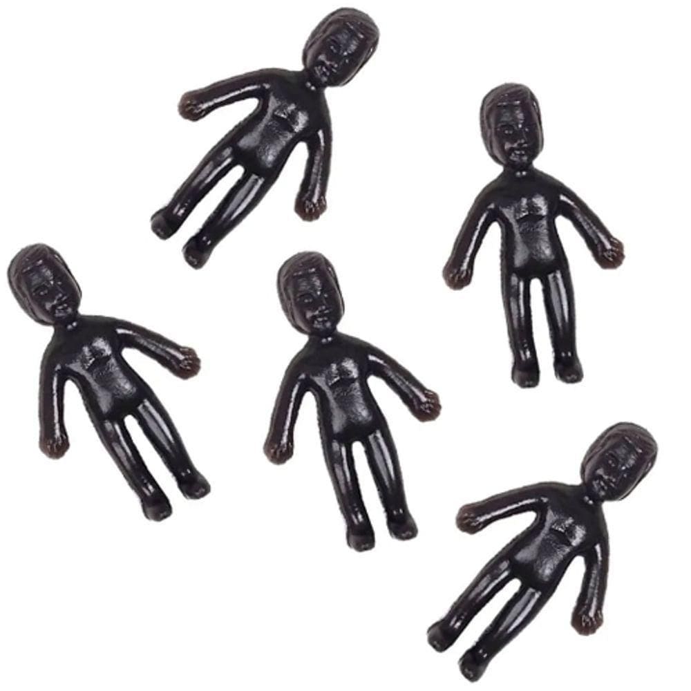 Lembrancinha Infantil - Mini Boneco Pele Escura - 12 Un