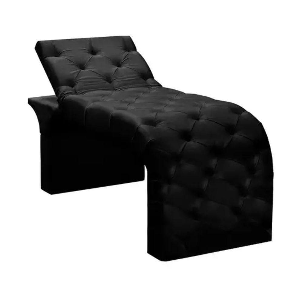 Maca Estofada Estética Cílios Regulável Spa Veludo Juliette Preto
