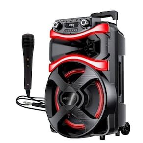 Caixa Som Bateria 800W Rms Portátil Bluetooth Amplificada Fm Usb Bivolt Vibe Sound Vs001 - V12 Power