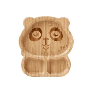 Prato Infantil de Bambu com Ventosa Panda - Petit Piá