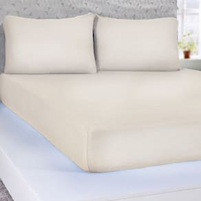 Jogo de Cama Queen Serena 3 pçs Malha 100% Algodão 158x198x30cm