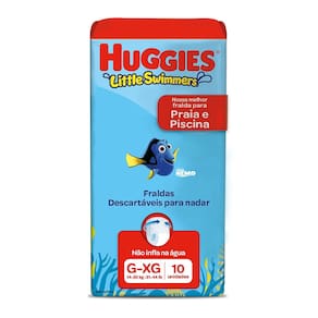 Fralda Huggies Little Swimmers Tamanho G/XG Pacote com 10 Fraldas Descartáveis
