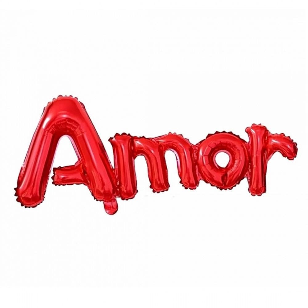 Balão Metalizado Amor Vermelho