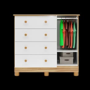 Quarto Bebe Completo Dorabelly Dyte MDF 4Pt + Colchão