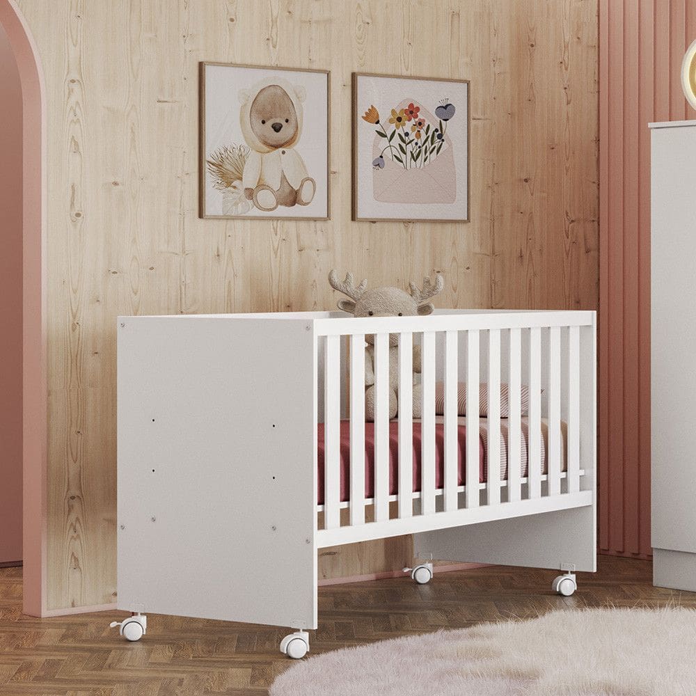 Berço com Rodízios Doce Sonho Qmovi