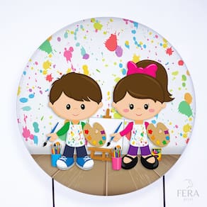 Painel Decorativo para Festa 1,80x1,80 metros Vesti Fácil com Elástico Escola - Fera Print