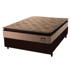 Cama Box Queen Colchão Espuma D33 Pillow Top Van Gogh 158x198x59cm Marrom