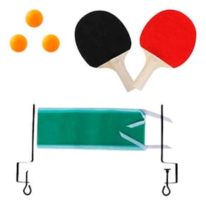 Kit 2 Raquetes de Ping Pong Tênis De Mesa 3 Bolinhas e Rede