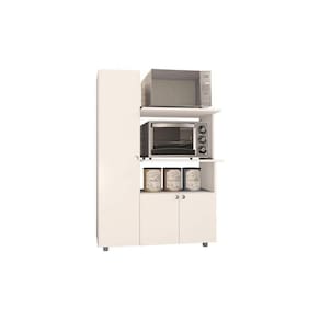 Balcão Multiuso Cozinha âmbar 2 Fornos C/ 3 Portas 70cm Branco - Telasul