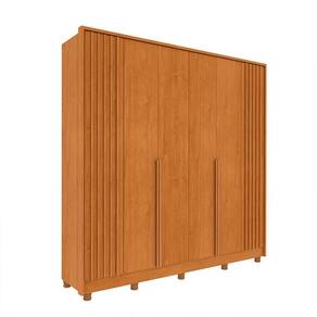 Guarda-Roupa Casal Vicenzo com Pés 6 Portas 4 Gavetas Cinamomo