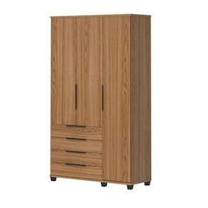 Guarda-Roupa Casal Allen 3 Portas 4 Gavetas Freijó