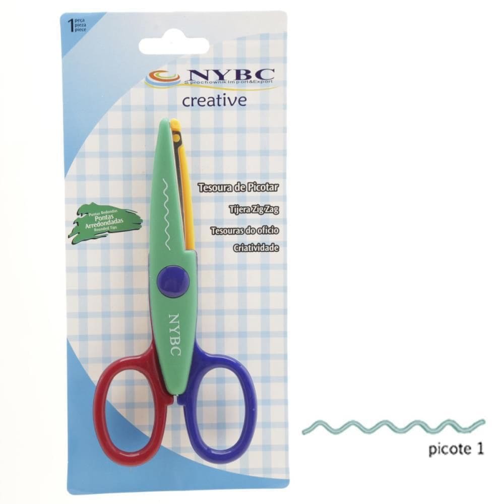 Tesoura Artesanal Picotar Zig Zag Ondulado