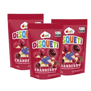 Disqueti Cranberry Chocolate ao Leite Pouch 100g - 3 Unid
