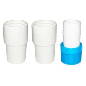Kit 1Adaptador e 2 Ponteiras para mangueira de aspiração de piscina Sodramar