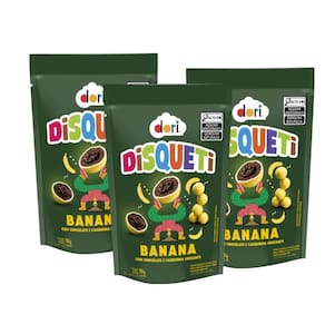 Disqueti Banana Com Chocolate Pouch 100g - 3 Unid
